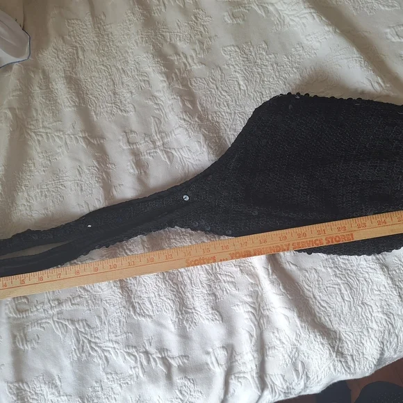 Y2K Large Black Sequin Hobo Bag - Picture 9 of 11